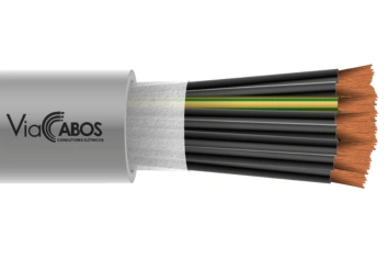 Cabos de Controle Cinza Cabo de comando cinza para conexões de painéis elétricos e automação industrial